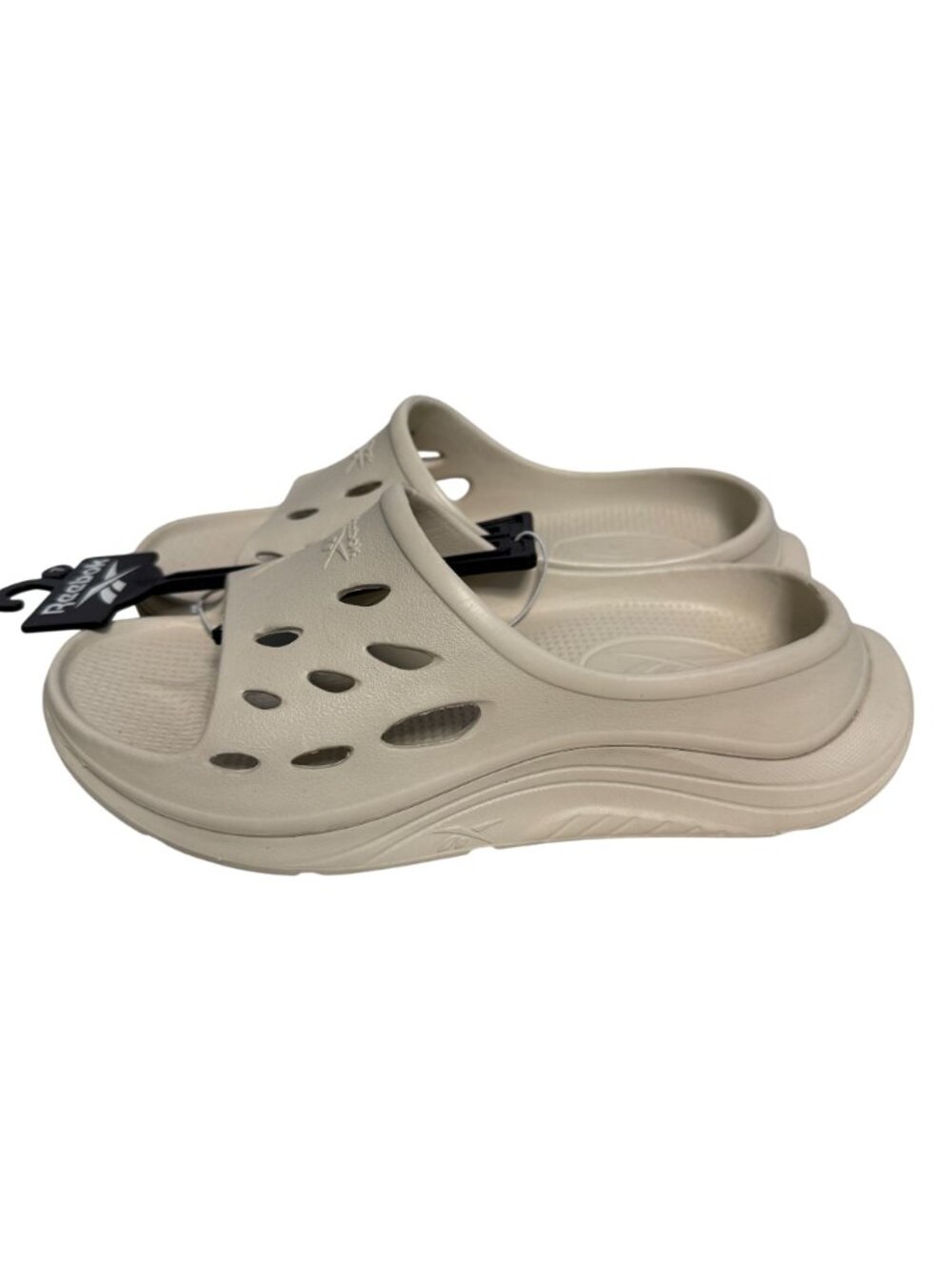 Reebok Comfort Platform Slides Tan Mens Size 7 New NWOT Shower Beach - Picture 3 of 6